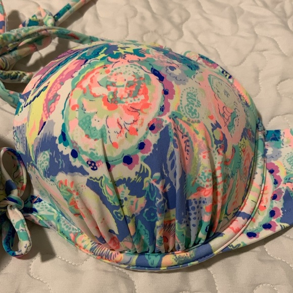 Victoria’s Secret neon push-up bikini top 34DD - Picture 4 of 8